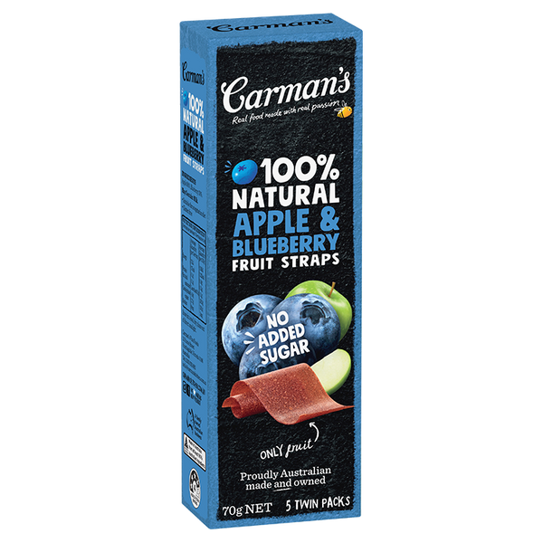 Carman's Apple & Blueberry Fruit Straps 70g Adelaide Fresh Fruiterers