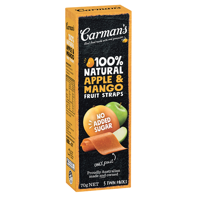 Carman's Apple & Mango Fruit Straps 70g