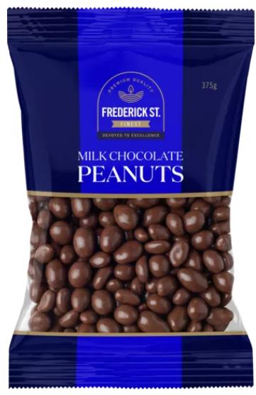 Frederick St Finest Milk Chocolate Peanuts 375g