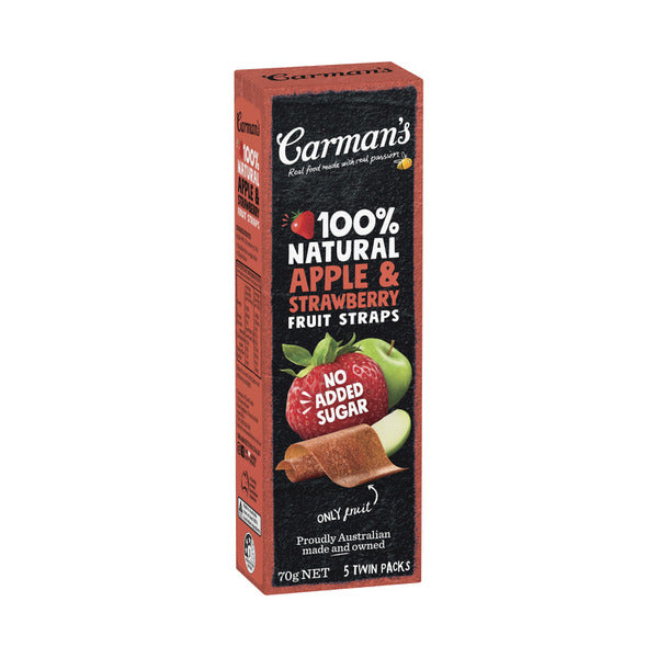 Carman's Apple & Strawberry Fruit Straps 70g