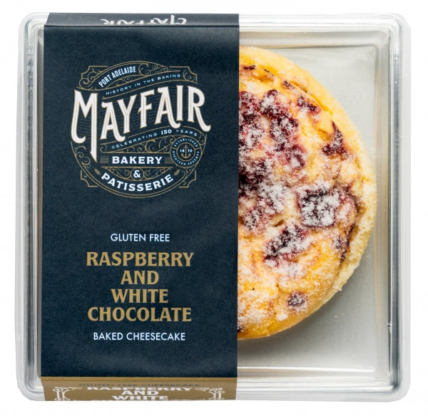 Mayfair Bakery Baked Cheesecake Raspberry & White Chocolate Gluten Free 190g