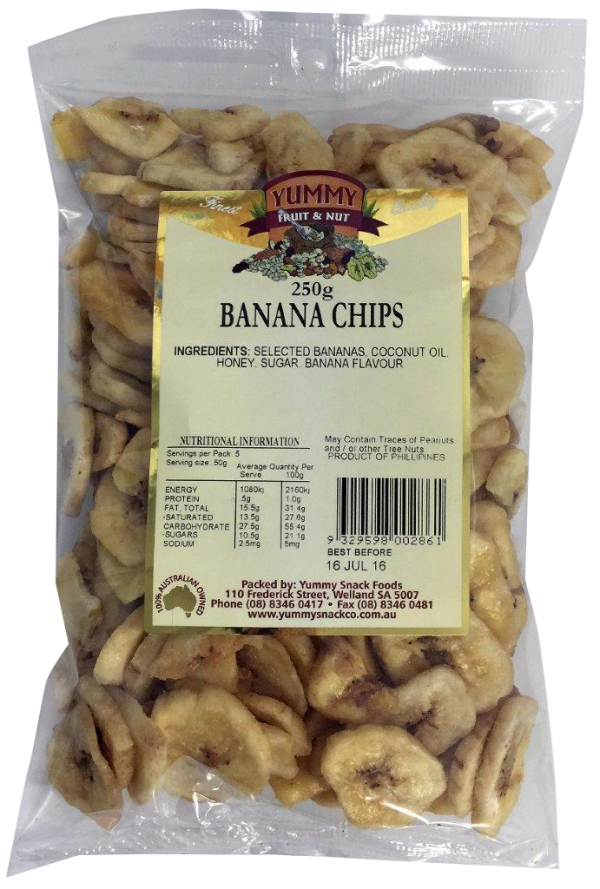 Yummy Snack Banana Chips 250g
