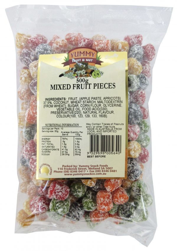 Yummy Snack Mixed Fruit Pieces 500g