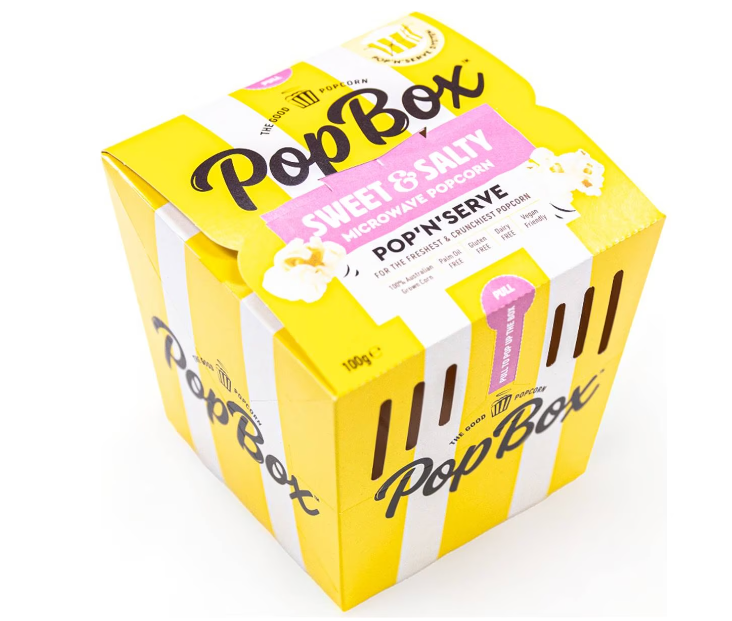 Pop Box Sweet & Salty Flavour Microwave Popcorn 100g