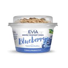 Evia Blueberry Greek Yoghurt & Muesli Pods 170g