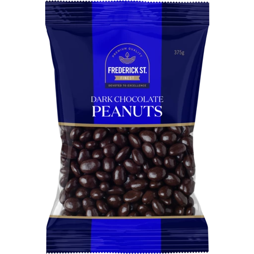 Frederick St Finest Dark Chocolate Peanuts 375g