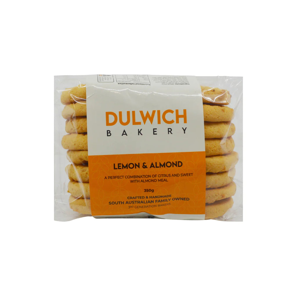Dulwich Bakery Lemon & Almond Biscuits 350g pk