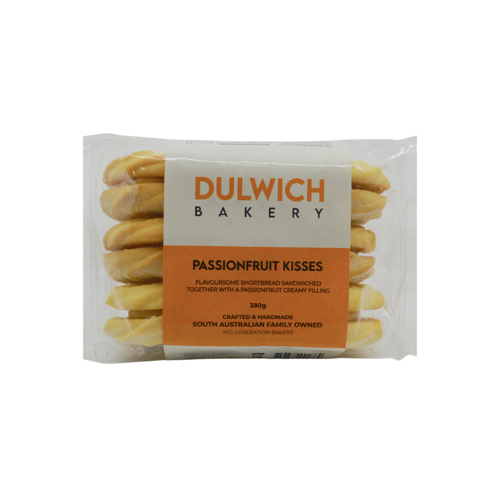 Dulwich Bakery Passionfruit Kisses Biscuits 380g pk