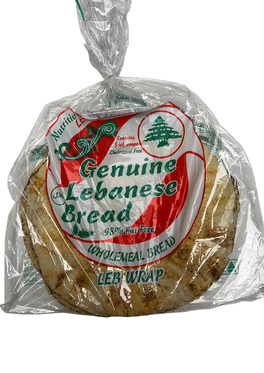 Lebanese Bread Wraps Wholemeal