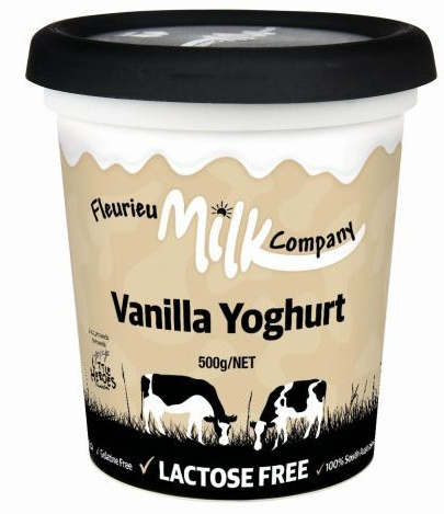 Fleurieu Yoghurt Lactose Free Vanilla 500g
